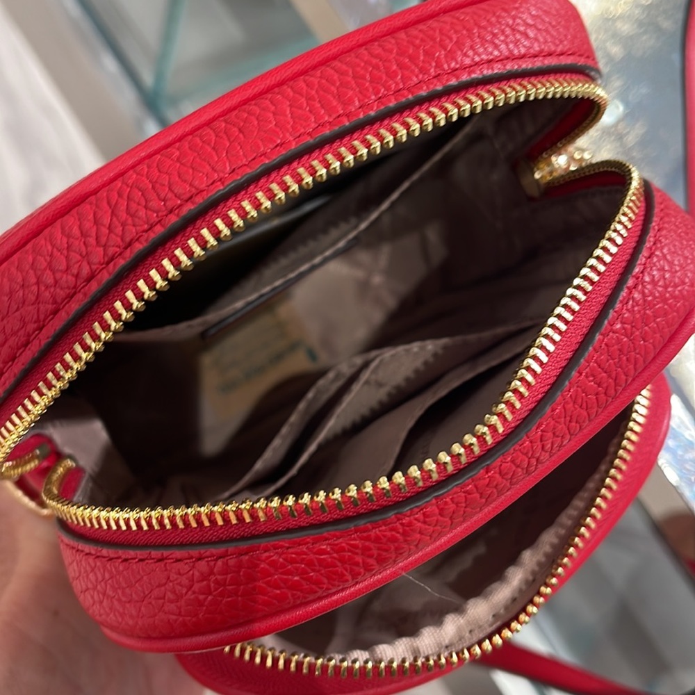 MICHAEL KORS  Jet Set Travel Medium Logo NS Chain XBody Leather Crossbody Flight - Picture 11 of 16